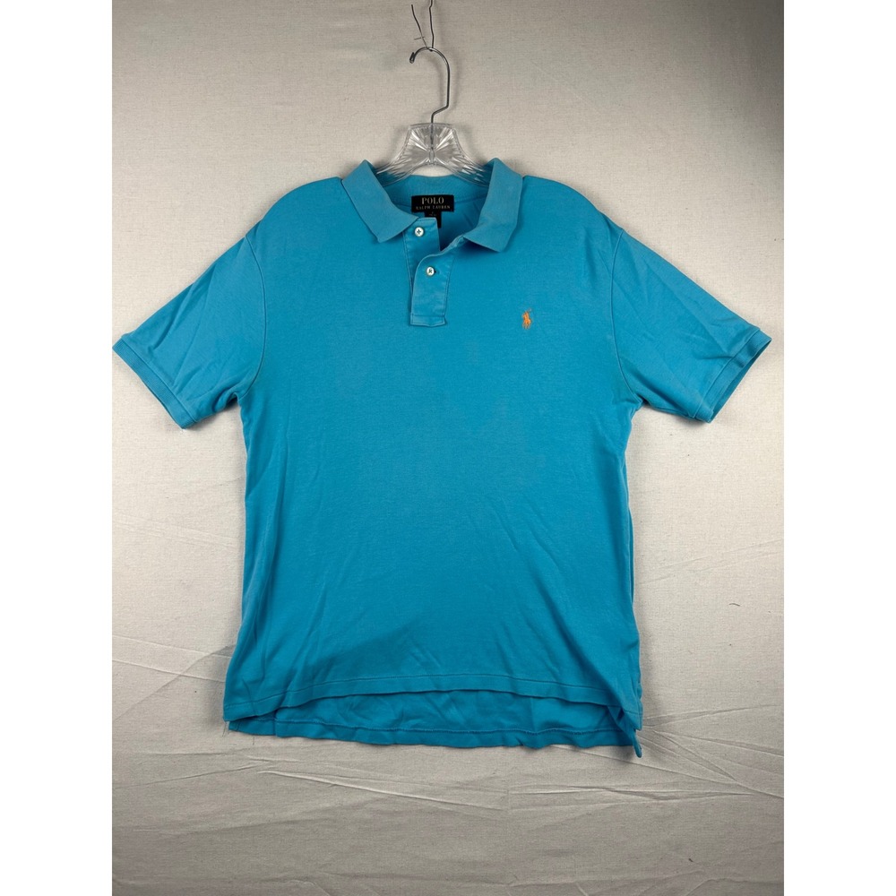 Polo Ralph Lauren Kids Large 14-16 Blue Short Sleeve Cotton Polo Shirt